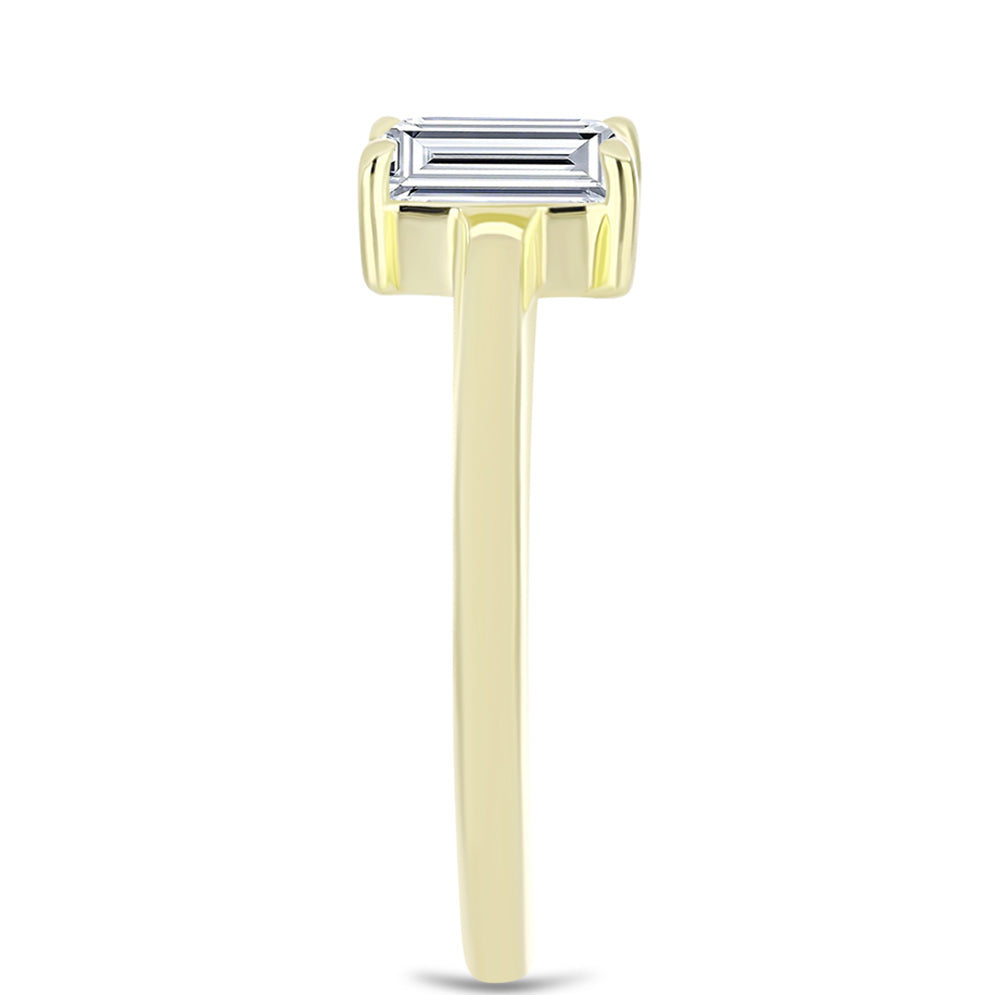 Pozlátený Strieborný Prsteň s Certifikovaný Diamantom pestovaný v laboratóriu 4 