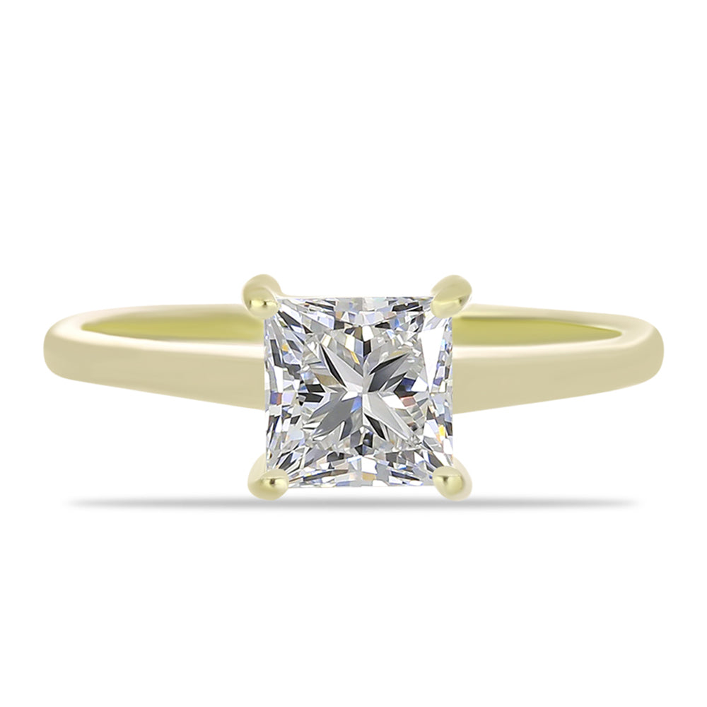 Pozlátený Strieborný Prsteň s Certifikovaný Diamantom pestovaný v laboratóriu 1 