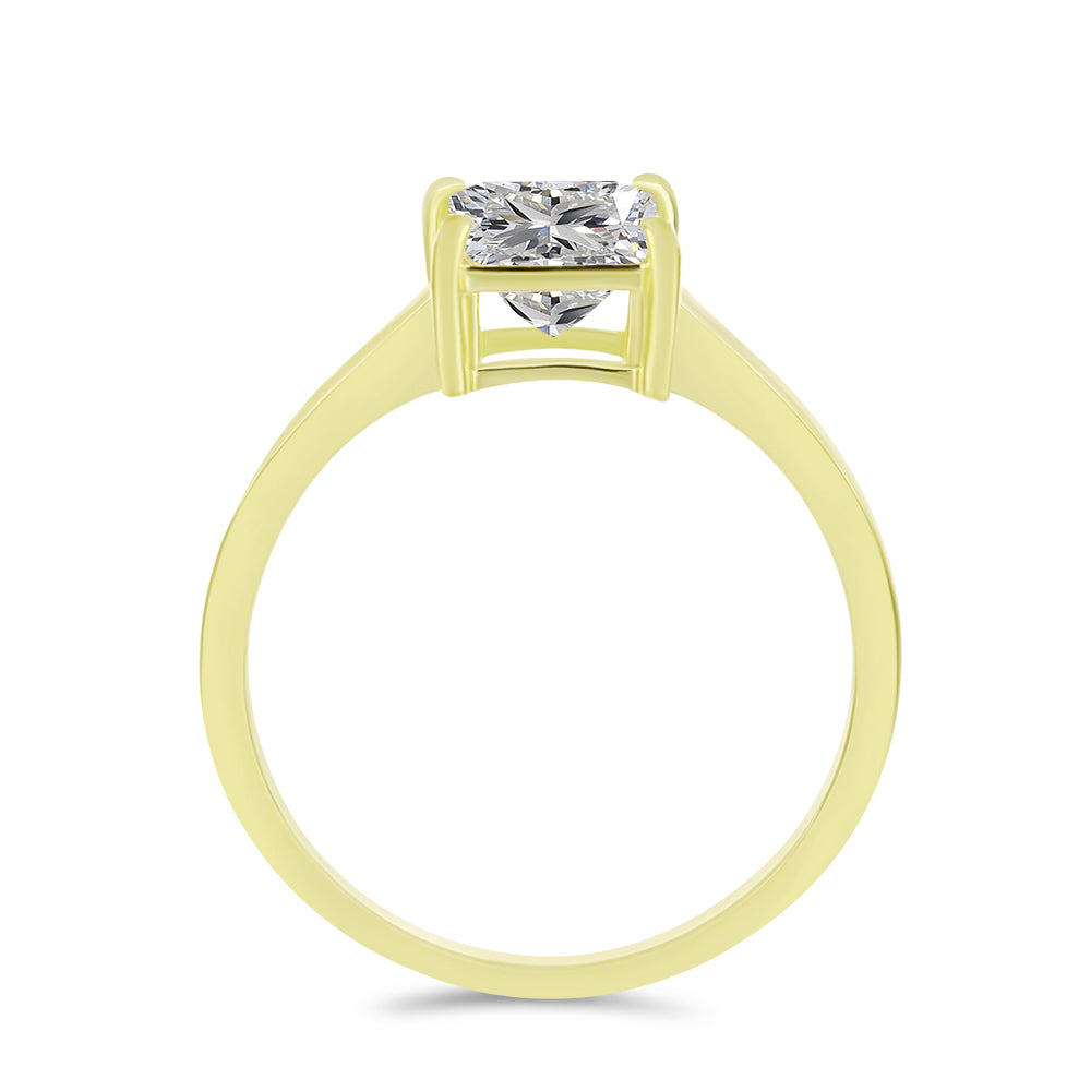 Pozlátený Strieborný Prsteň s Certifikovaný Diamantom pestovaný v laboratóriu