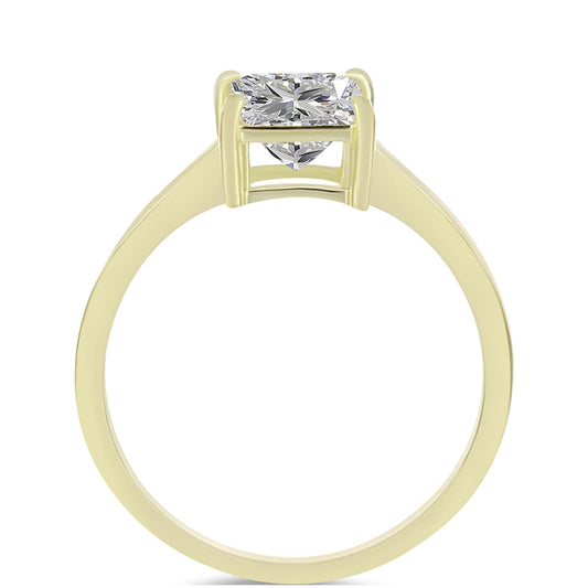 Pozlátený Strieborný Prsteň s Certifikovaný Diamantom pestovaný v laboratóriu