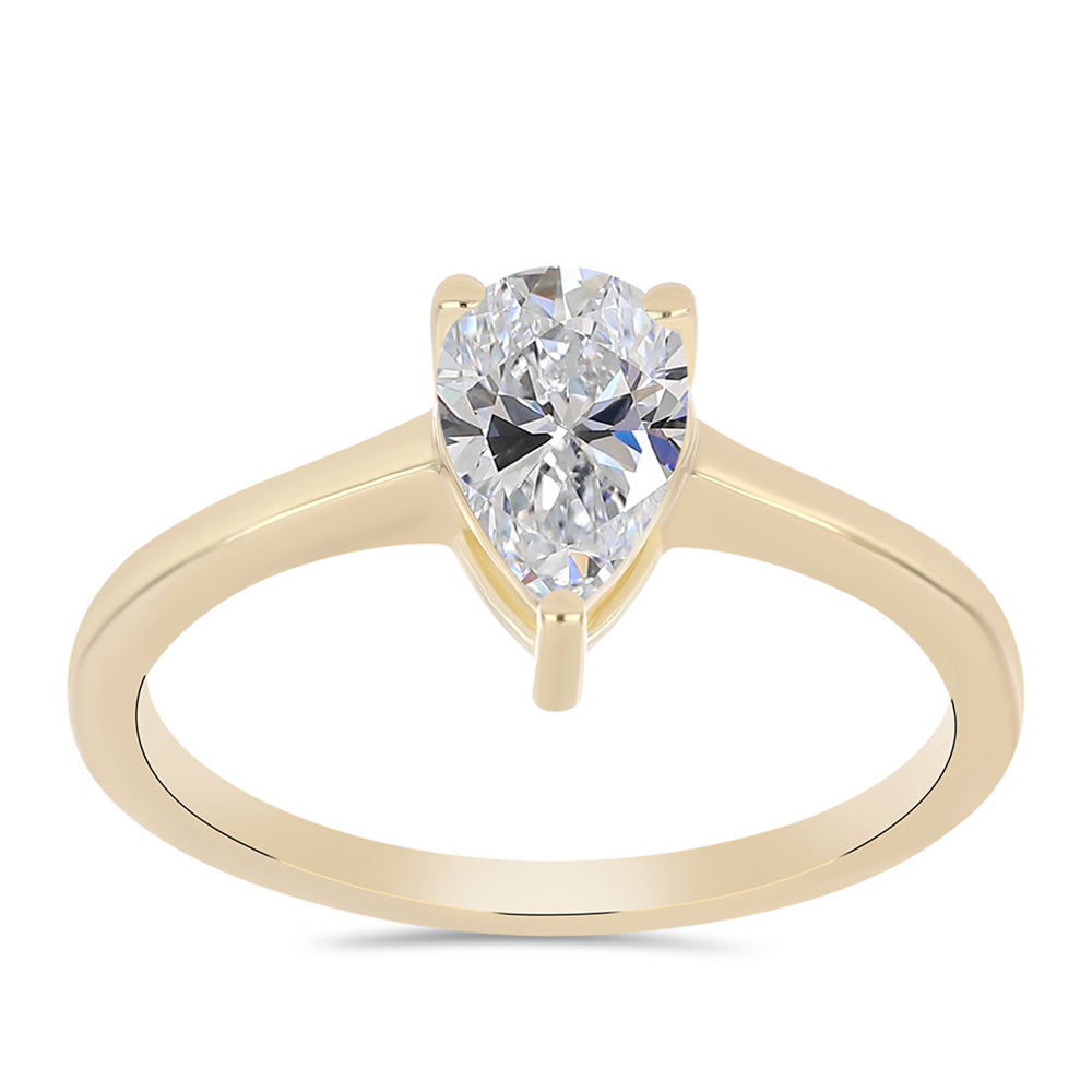 Pozlátený Strieborný Prsteň s Certifikovaný Diamantom pestovaný v laboratóriu