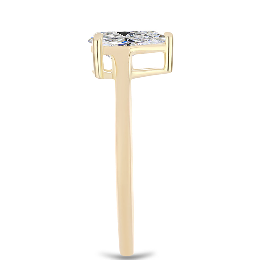 Pozlátený Strieborný Prsteň s Certifikovaný Diamantom pestovaný v laboratóriu