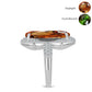 Strieborný Prsteň s Certifikovaný Anatólskym zultanitom pestovaný v laboratóriu a Bielym Topásom