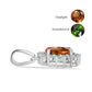 Strieborný Prívesok s Certifikovaný Anatólskym zultanitom pestovaný v laboratóriu a Bielym Topásom