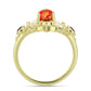 Pozlátený Strieborný Prsteň s Mohavským Tyrkysom a Bartonským Granátom