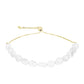Pozlátený Strieborný Náramok s so Sladkovodnou Bielou Perlou