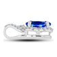 Strieborný Prívesok s Austrálskym Modrým Zafírom a Bielym Topásom