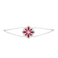 Strieborný Náramok s Madagaskarským Rubínom