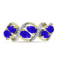 Pozlátený Strieborný Prsteň s Modrým Achátom a Bielym Topásom
