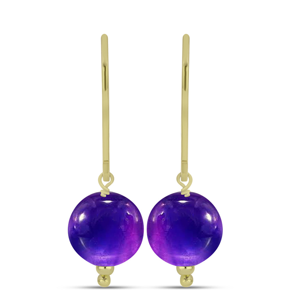 Pozlátené Strieborné Sada s Marockým Ametystom ( Náušnice+Prívesok ) 2 