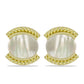 Pozlátené Strieborné Náušnice s Lastúrou