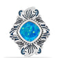 Strieborný Prsteň s Etiópskym Paraiba Modrým Opálom