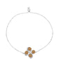 Strieborný Náramok s so Zlatým Drusy a Bielym Topásom