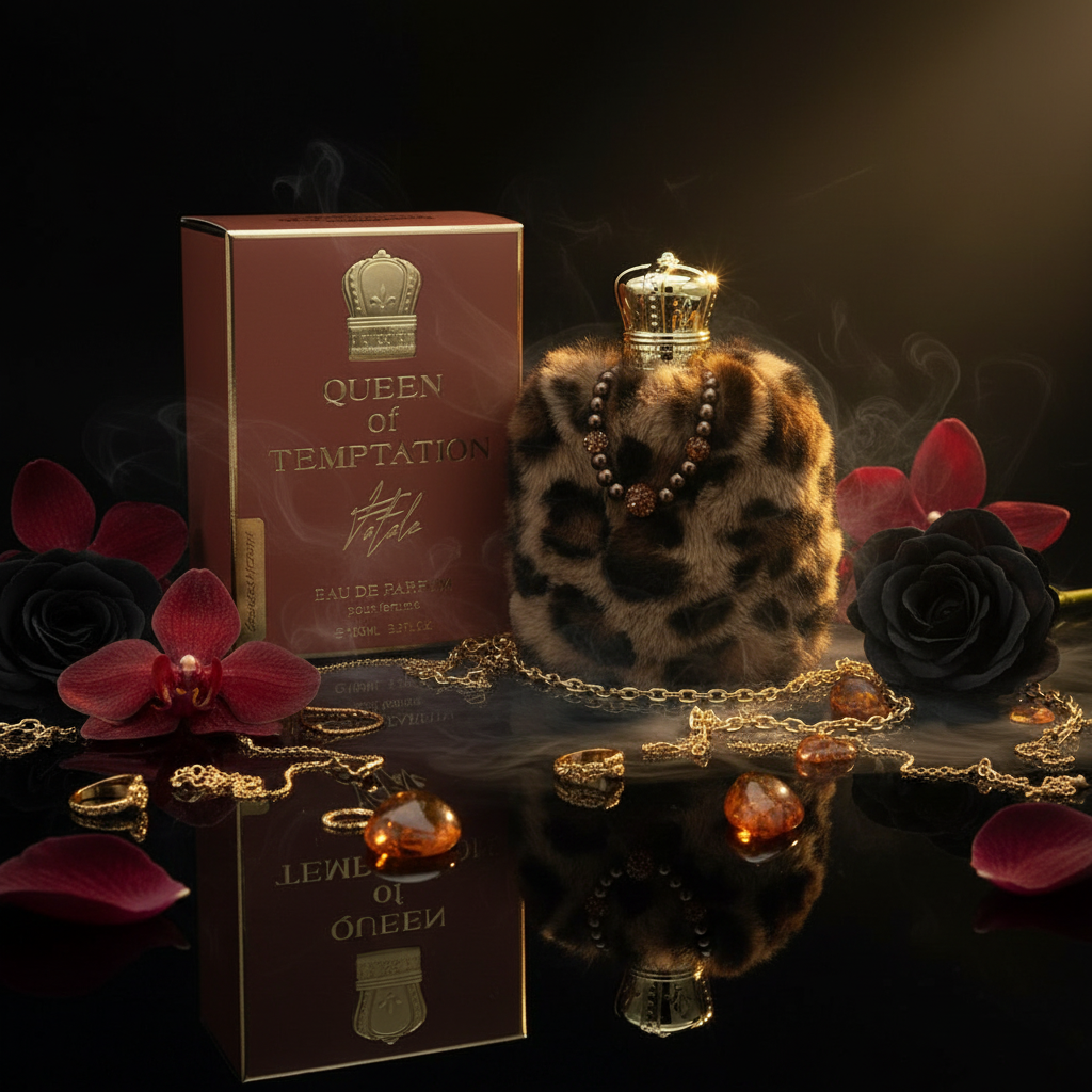 100 ml EDP QUEEN OF TEMPTATION - FATALE, jantárová vôňa pre ženy 8 
