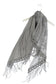 Bavlnený lichobežníkový šál-šatka, 80 cm x 198 cm x 70 cm, Motýlí a krajkový vzor, Sivá - KlenotTV.sk