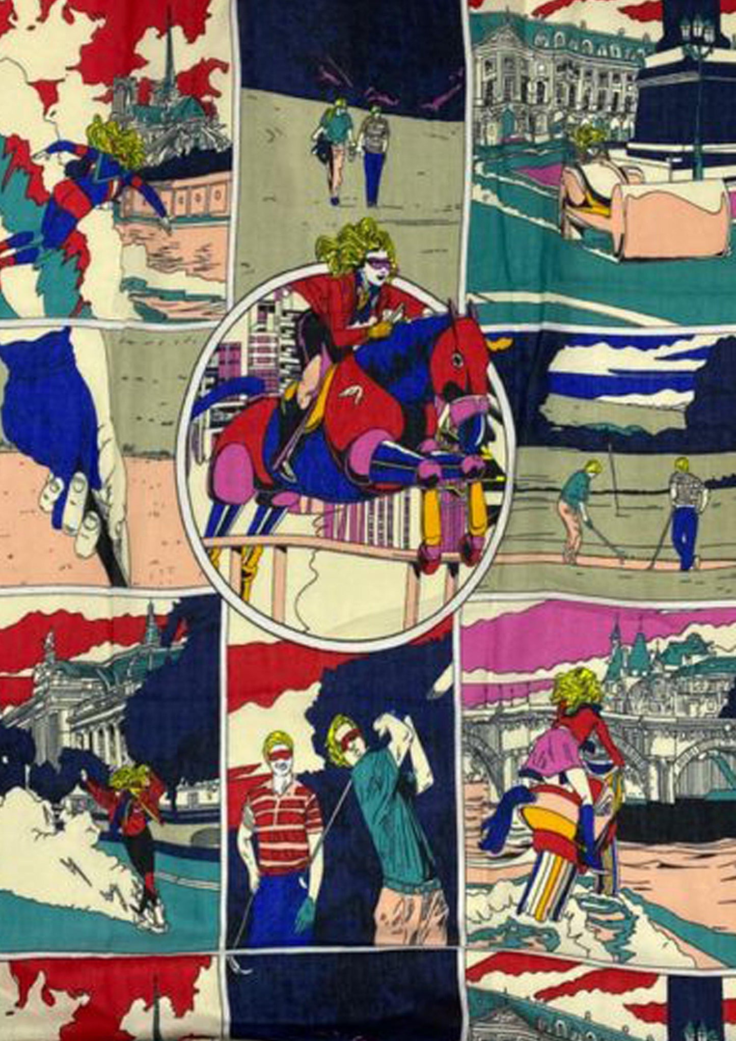 Bavlnený Šál-šatka, 85 cm x 180 cm, Roy Lichtenstein - Pop Art v štýle 60. rokov - KlenotTV.sk