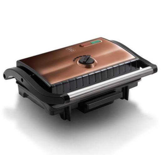 Berlinger Haus Elektrický Gril a Sendvičovač s nepriľnavou vrstvou, Rosegold 1 