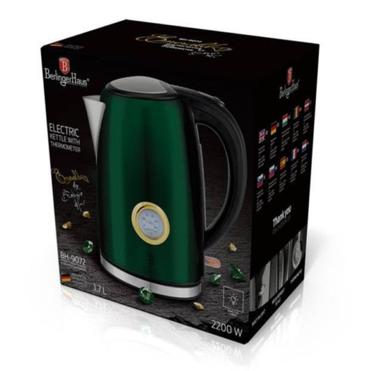 Berlinger Haus 1,7 l Elektrická, Rýchlovarná Kanvica s indikátorom teploty, Smaragd
