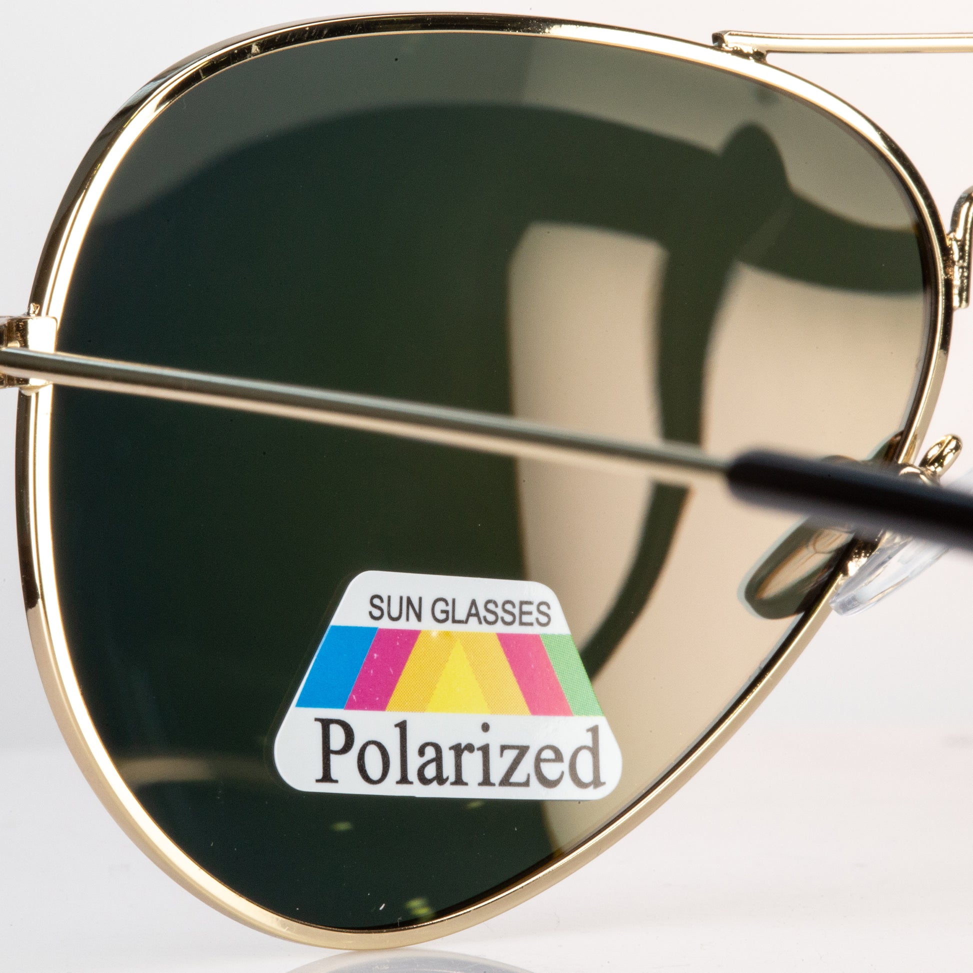 Emporia Italy - séria Aviator "SLNEČNÉ LÚČE", polarizované slnečné okuliare s pevným puzdrom a čistiacou handričkou, oranžové šošovky, obrúčky zlatej farby 4 