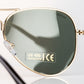 Emporia Italy - séria Aviator "ORIGINÁL", polarizované slnečné okuliare s pevným puzdrom a čistiacou handričkou, tmavo zelené šošovky, obrúčky zlatej farby