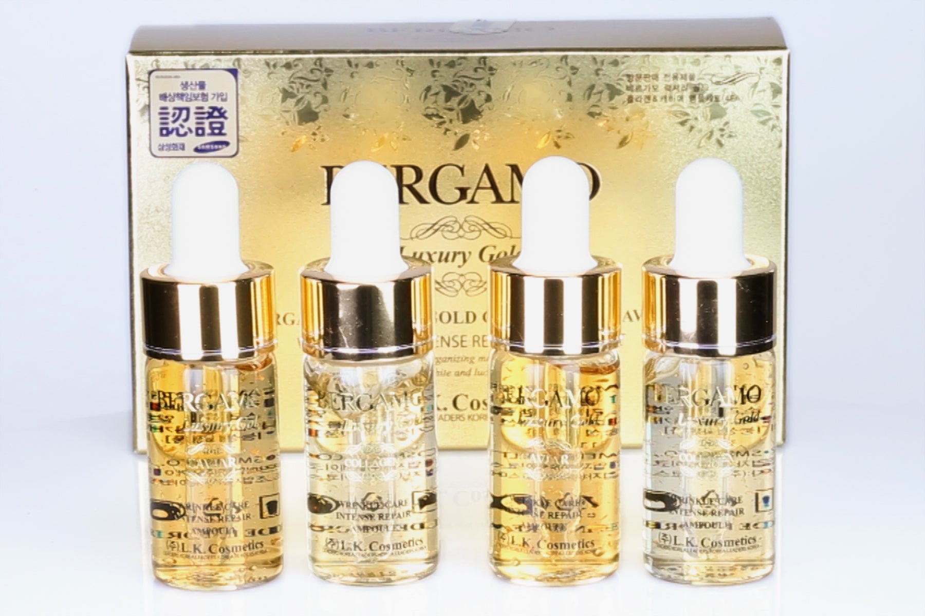 BERGAMO LUXURY GOLD 4-kusová Sada Ampuliek Kolagén & Kaviár, 13 ml x 4 6 