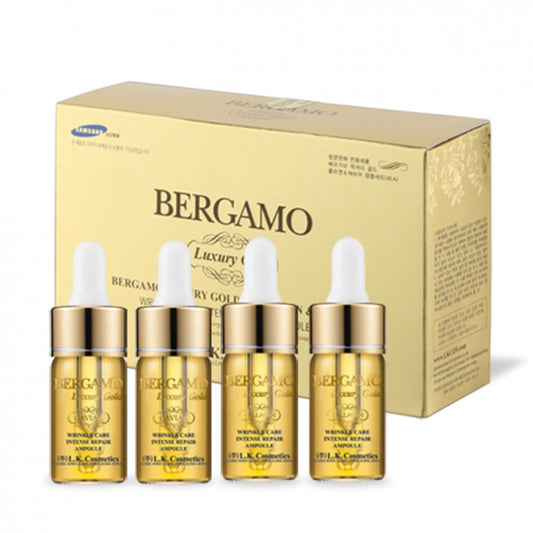 BERGAMO LUXURY GOLD 4-kusová Sada Ampuliek Kolagén & Kaviár, 13 ml x 4