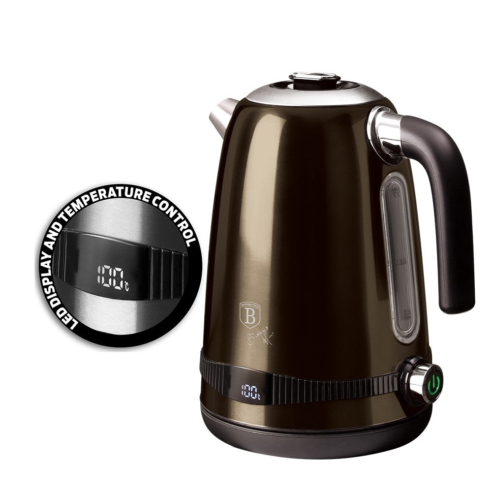 Berlinger Haus Metallic Line Shiny Black Edition Digitálna rýchlovarná kanvica, čierna 1 