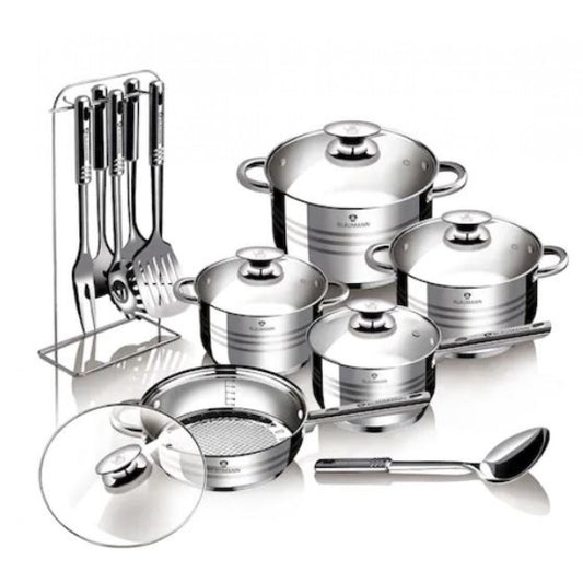 Blaumann 17-dielna sada nádob, strieborná