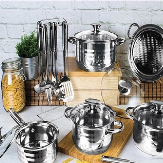 Blaumann 17-dielna sada nádob, strieborná