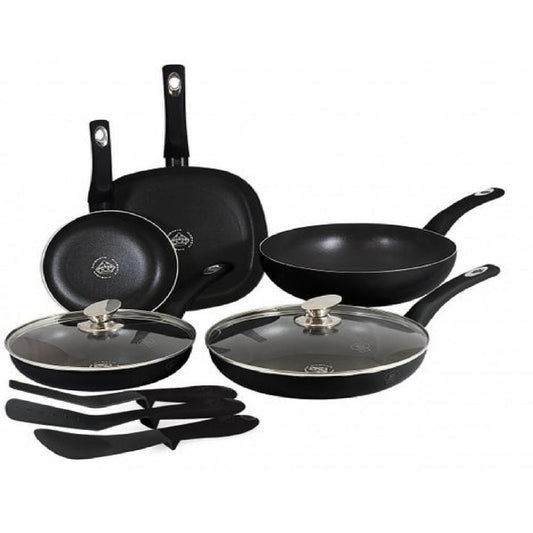 Blaumann 10-dielna Súprava Panvíc s Diamantovým Povlakom, Čierna