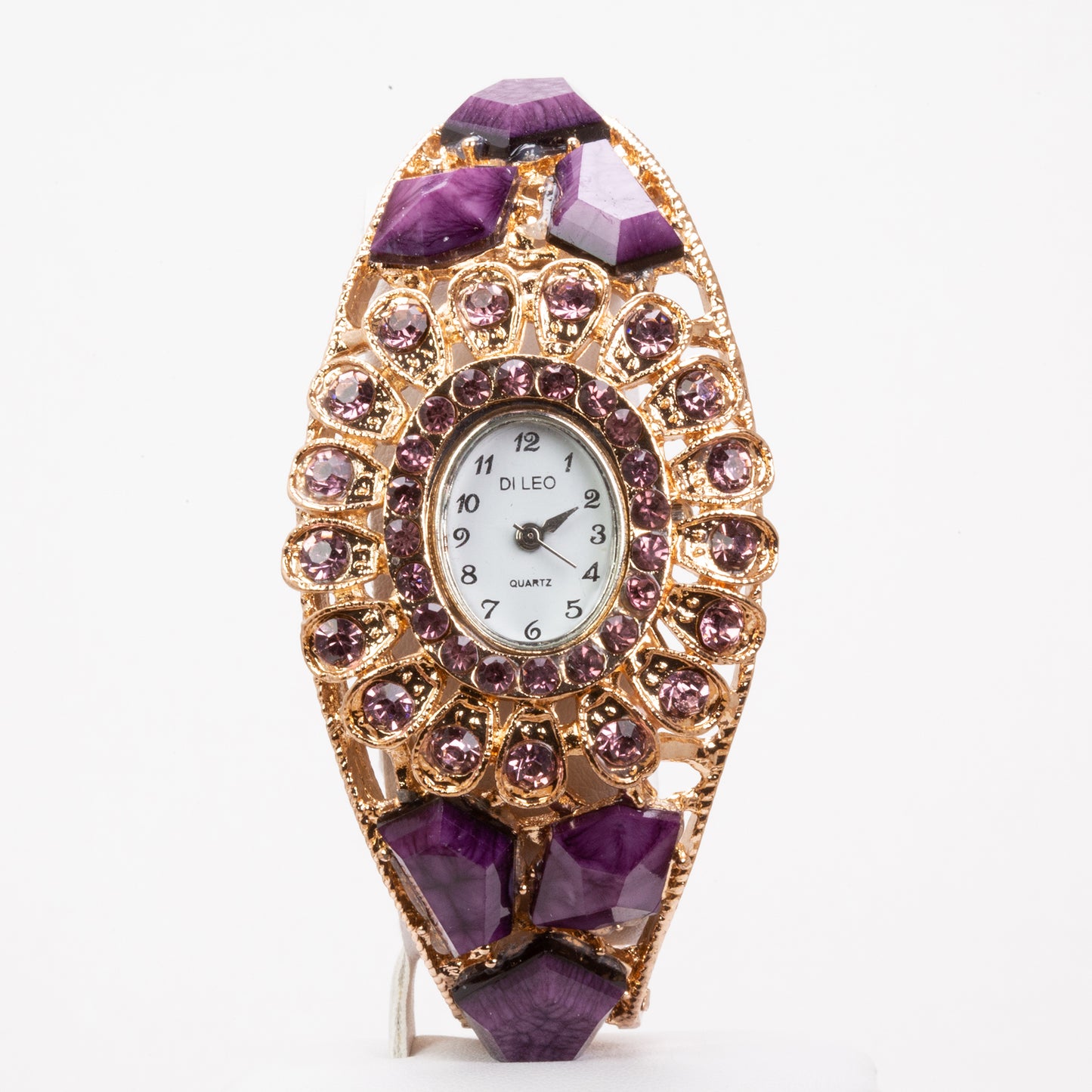 DiLeo Garda Queen-Purple and Gold Color Alloy Watch, Analog, for Women , 18 CM