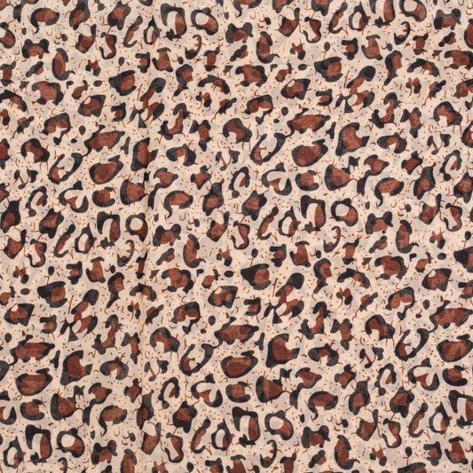 Módna šatka, 100% polyester, 160 cm x 70 cm, ŽIRAFIE HNEDÁ