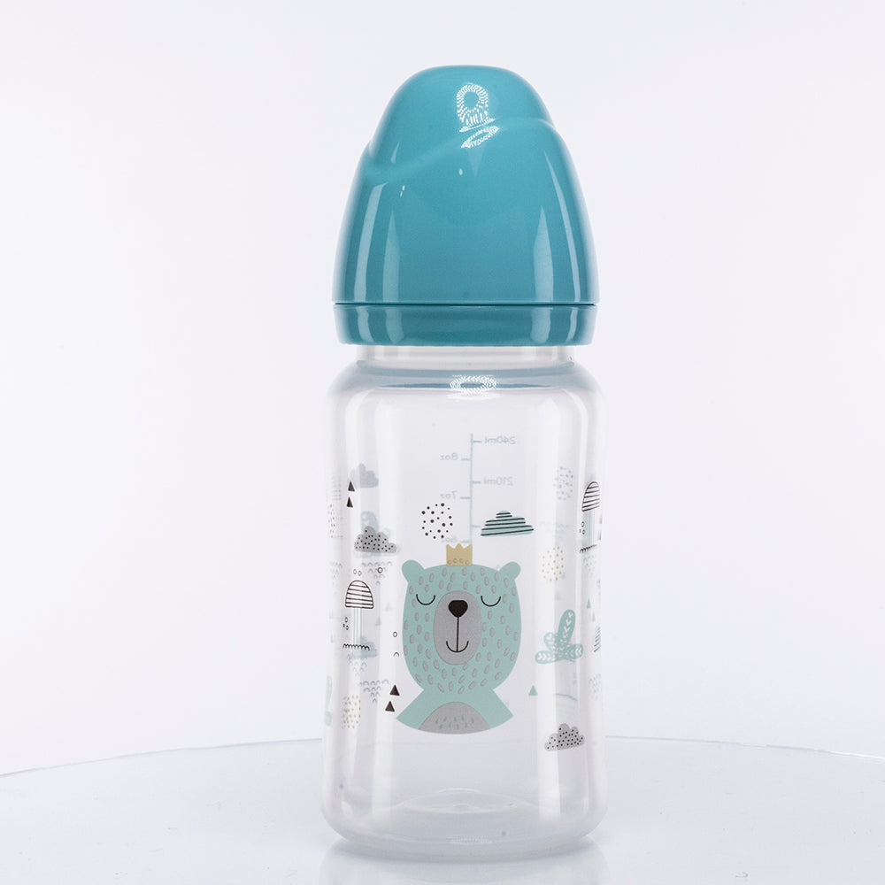 Dojčenská fľaša 240 ml, farba: modrá