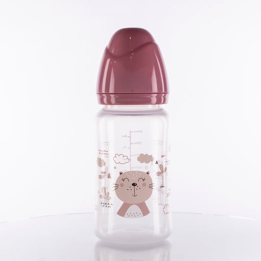 Dojčenská fľaša 240 ml, farba: ružová