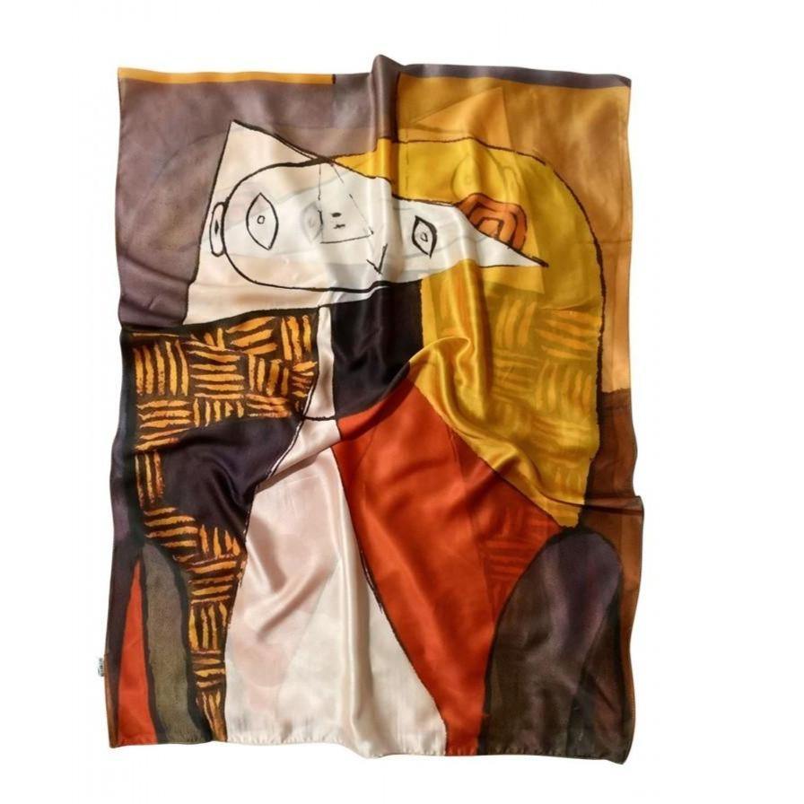 Hodvábny šál-šatka, 70 cm x 180 cm, Picasso - Portrait Style - KlenotTV.sk