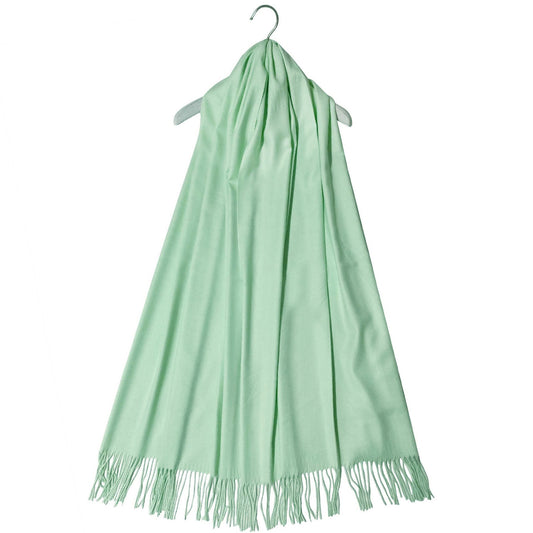 Šál-šatka zo 100% Pravého Pashmina Kašmíru, 70 cm x 170 cm, Mätovo zelená