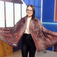 Šál-šatka zo 100% Pravého Pashmina Kašmíru, 70 cm x 180 cm, Čierna s farebným vzorom