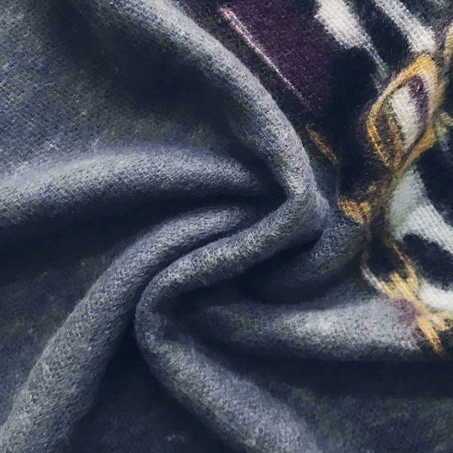 Vlnený šál-šatka, 70 cm x 190 cm, Sivá farba