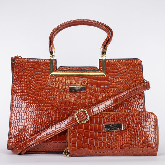 Emporia Winter Collection "TIMELESS" bag set, PU leather, 2pcs set, brown
