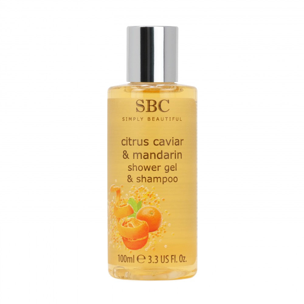 Citrusový Energizujúci Sprchový Gél a Šampón, Kaviár & Mandarínka, 100 ml 1 