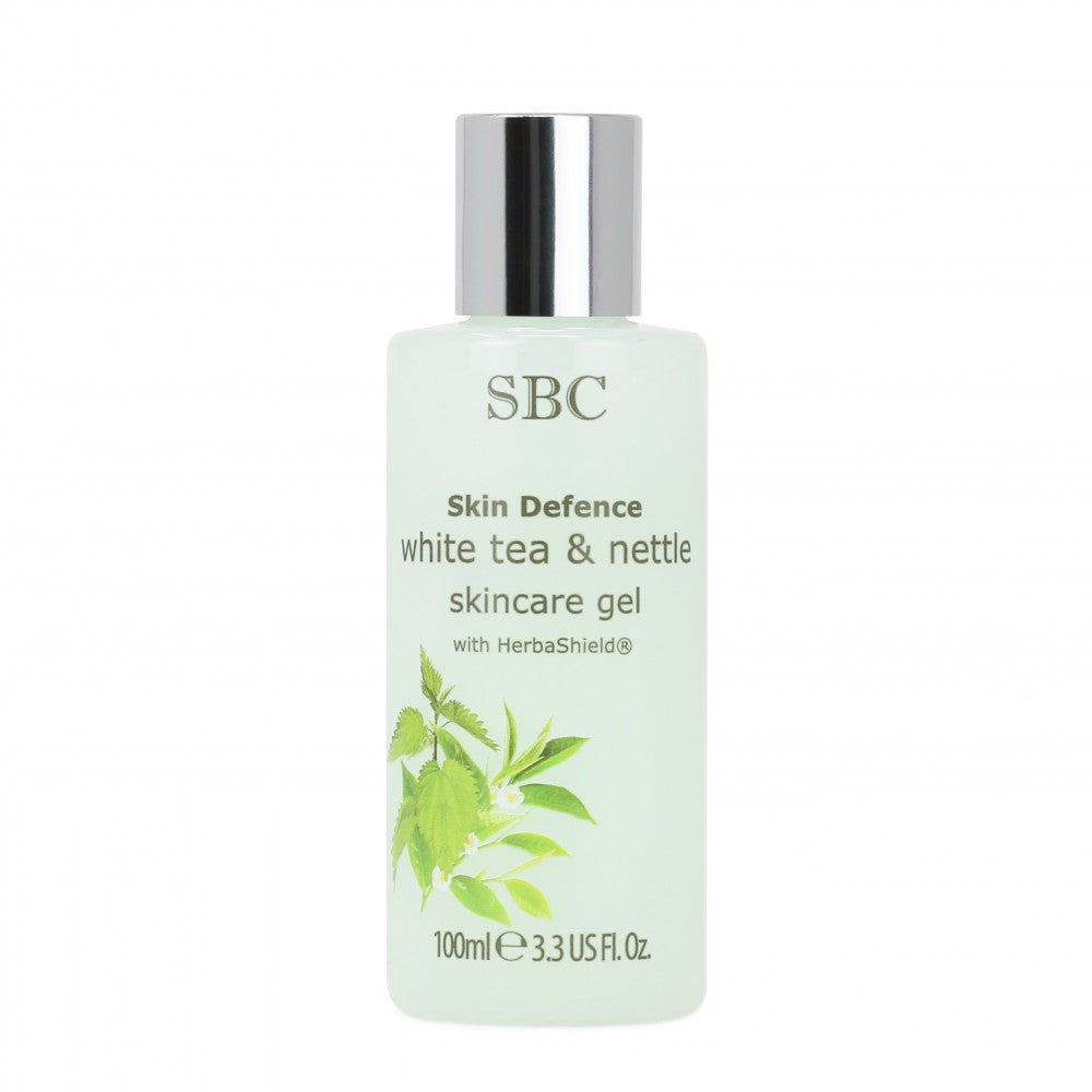 Osviežujúci Hydratačný Gél pre Starostlivosť o pokožku Skin Defence, Biely čaj & Žihľava, 100 ml 1 