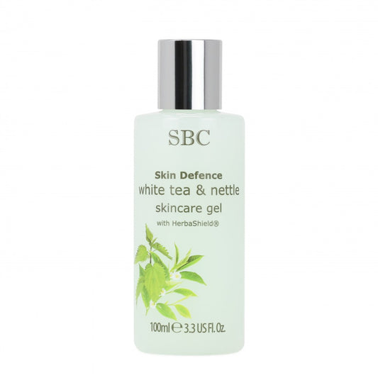 Osviežujúci Hydratačný Gél pre Starostlivosť o pokožku Skin Defence, Biely čaj & Žihľava, 100 ml