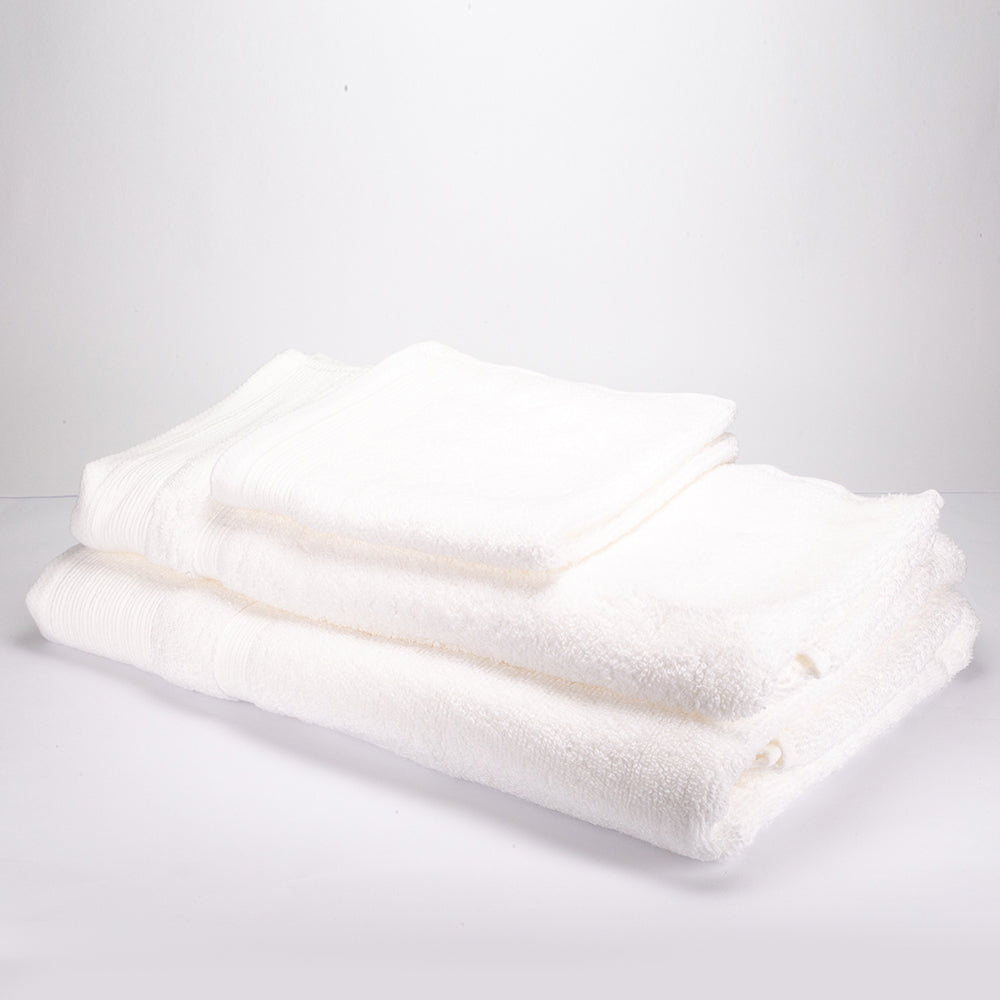 3+3+1 Darčeková Sada Nadrozmerných Uterákov zo 100% Mikrobavlny, 500 GSM, Snehovo Biela 10 