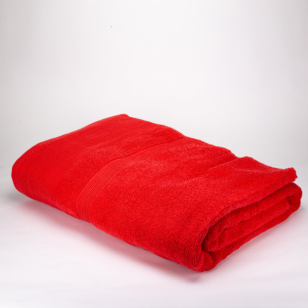 3+3+1 Darčeková Sada Nadrozmerných Uterákov zo 100% Mikrobavlny, 500 GSM, Rubínovo Červená 9 