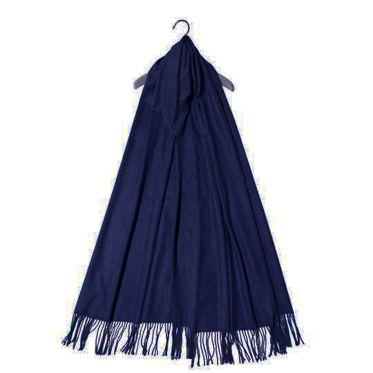 Šál-šatka zo 100% Pravého Pashmina Kašmíru, 70 cm x 170 cm, Námornícka modrá 4 