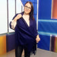 Šál-šatka zo 100% Pravého Pashmina Kašmíru, 70 cm x 170 cm, Námornícka modrá