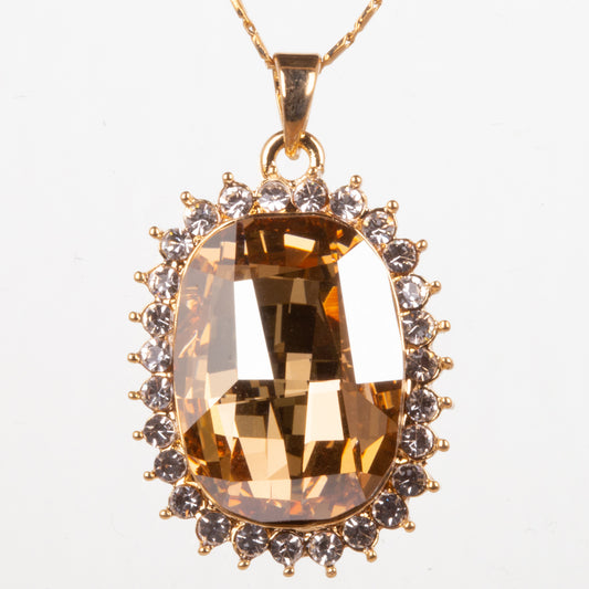Pozlátené Zliatinové Sada s Champagne Emporia® Crystal