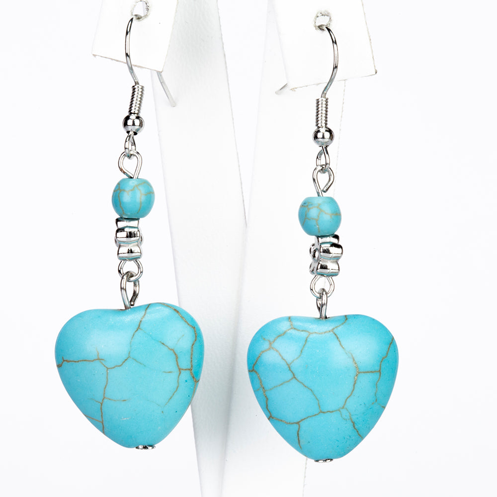 Pozlátené Zliatinové Sada s Tyrkysom ( Náhrdelník+Náušnice ) 3 