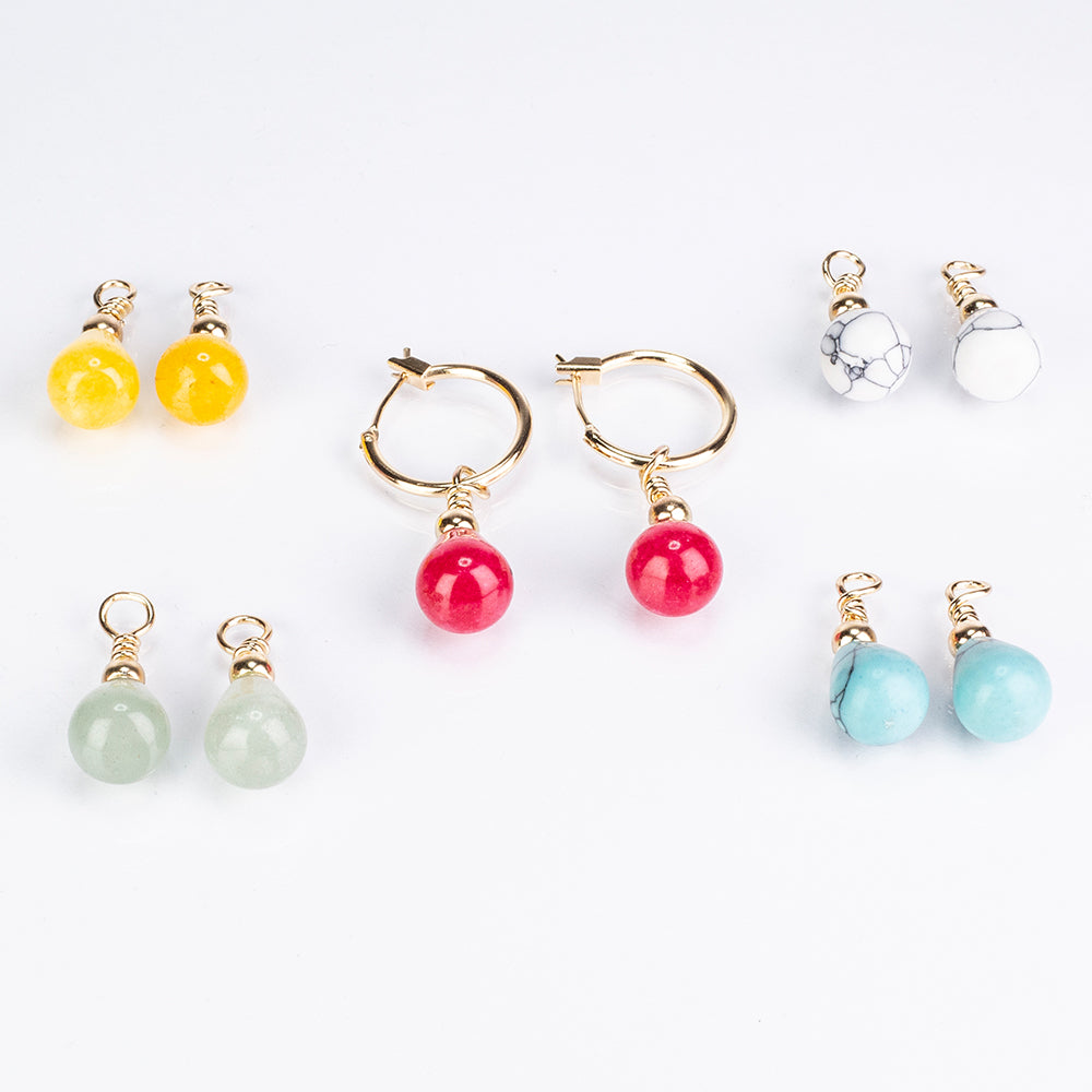 Pozlátené Zliatinové Sada s Tyrkysom a Karneolom ( Náušnice ) 2 