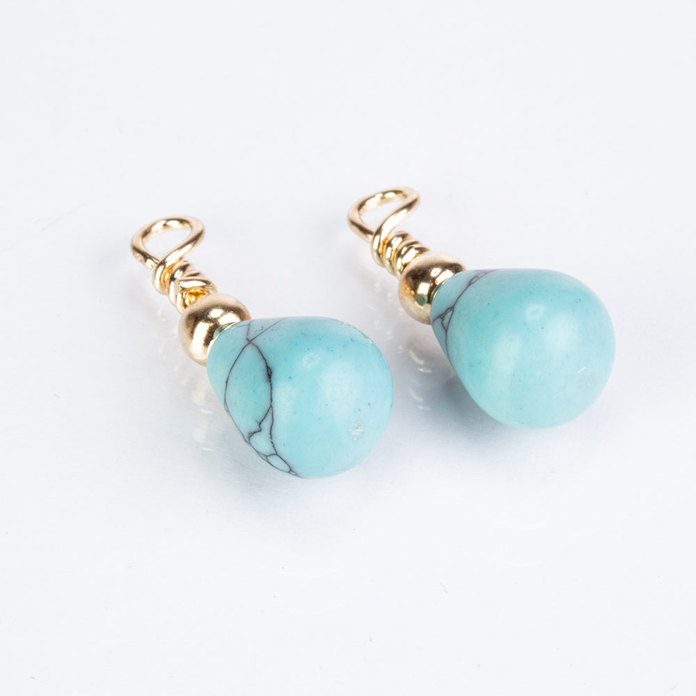 Pozlátené Zliatinové Sada s Tyrkysom a Karneolom ( Náušnice ) 7 